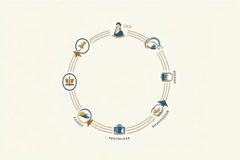 Et diagram som visuelt illustrerer prinsippene for sirkulær økonomi og design, med piler som viser gjenbruk, reparasjon og resirkulering av materialer, i en maritim kontekst.