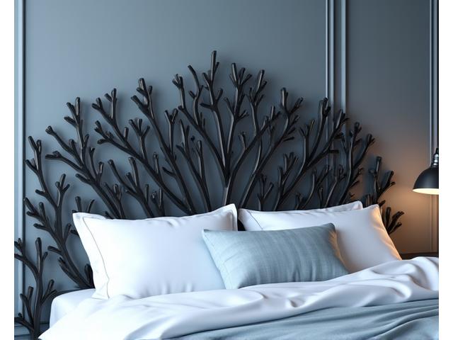 Sengegavl 'Rev' i smijern med organisk form