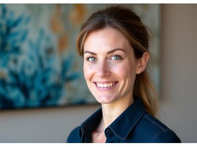 Portrett av Anette Olsen, marin tapetdesigner